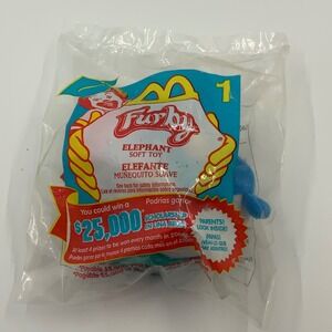 Vintage 2000 McDonalds Happy‎ Meal Furby Elephant Soft Toy #1 New Sealed Plush